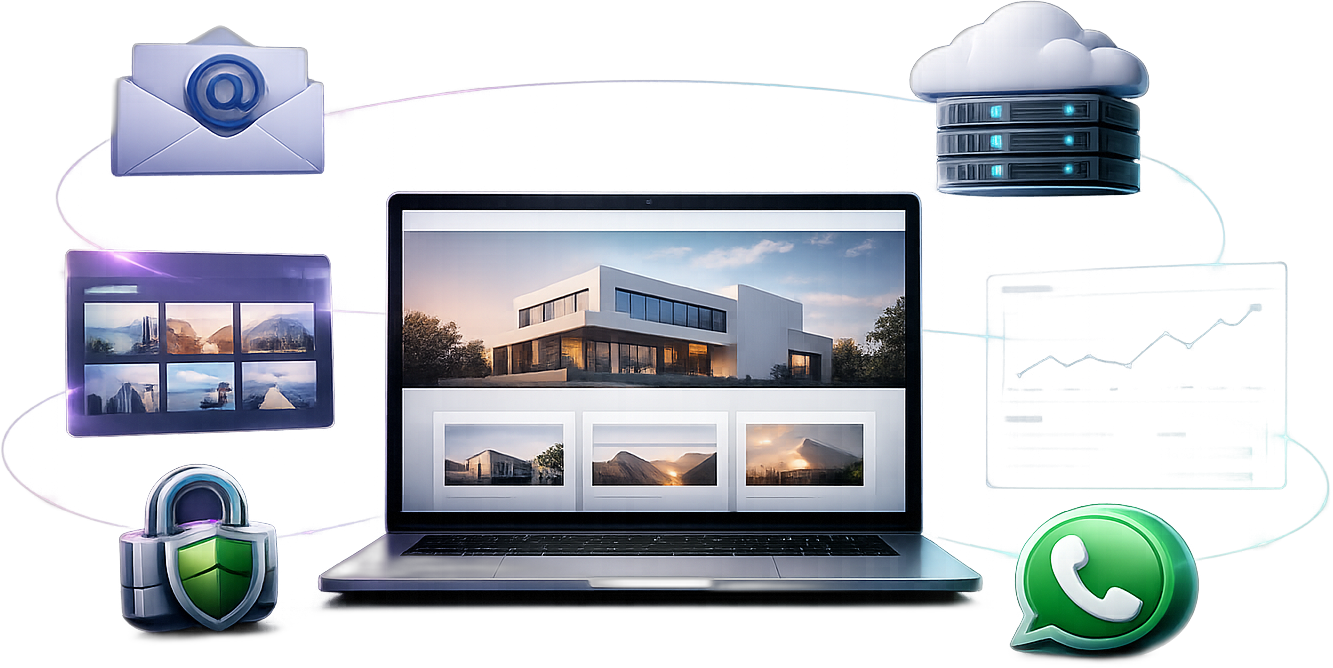 Site institucional, hospedagem, e-mail profissional e SSL da SXI Tecnologia